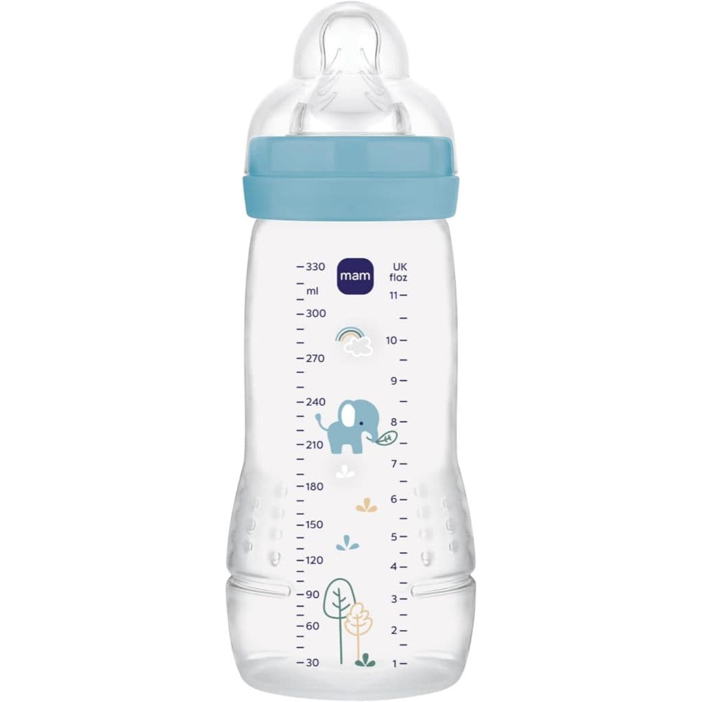 Mamadeira Mam Easy Active 330ml Com Bico No3 4m+ Azul Elefante ENVIO IMEDIATO NOTA FISCAL