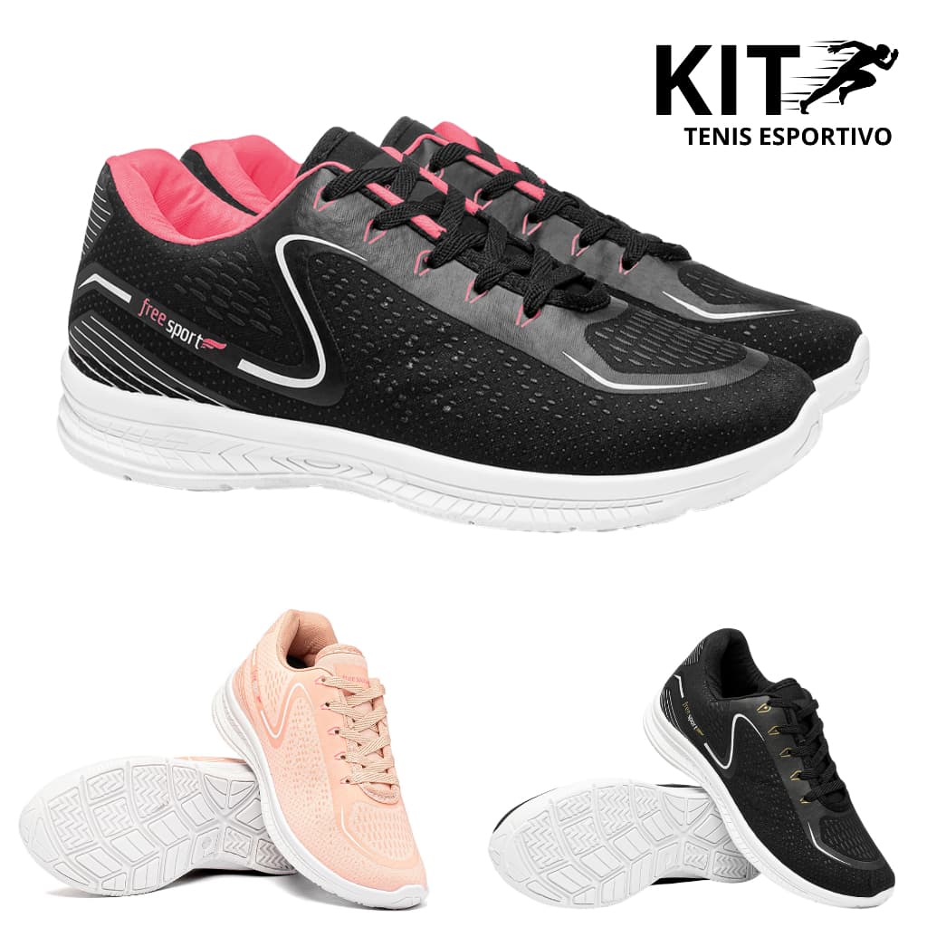 Kit Tenis Masculino Feminino Flexível  Esporte