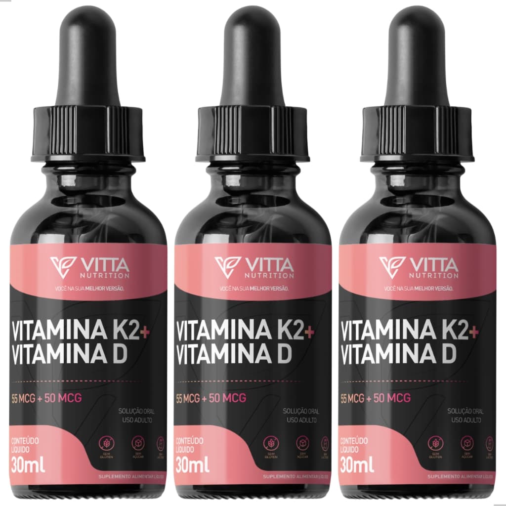 Vitamina D3 E K2 Original Vitamina K2 MK7 E D3 Suplemento Natural Em Gotas 30ml Coração E Ossos