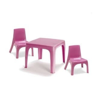 OFERTA Mesinha Infantil Rosa 46x38cm+2 Cadeiras Poltrona Infantil INJEPLASTEC