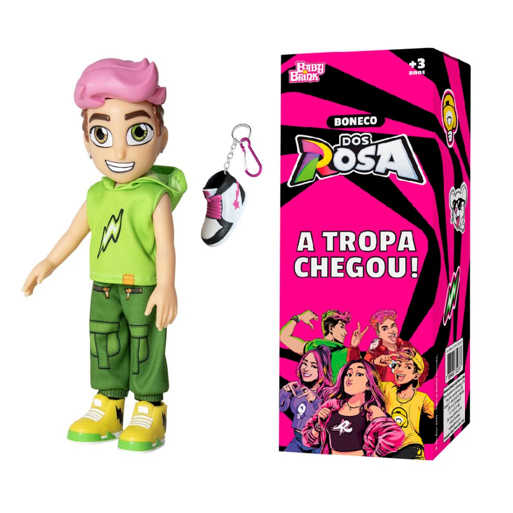 Boneco Void Dos Rosa Com Chaveiro Baby Brink Articulado Brinquedo Infantil Original Emily vick