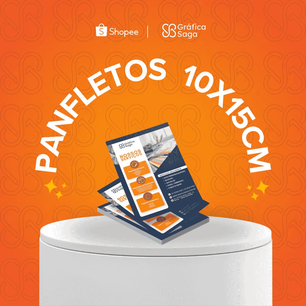 5000 - 2500 - 1000 - 500 Panfletos Personalizado - PAPEL PREMIUM 115g- 10x15 - FRENTE-FRENTE E VERSO