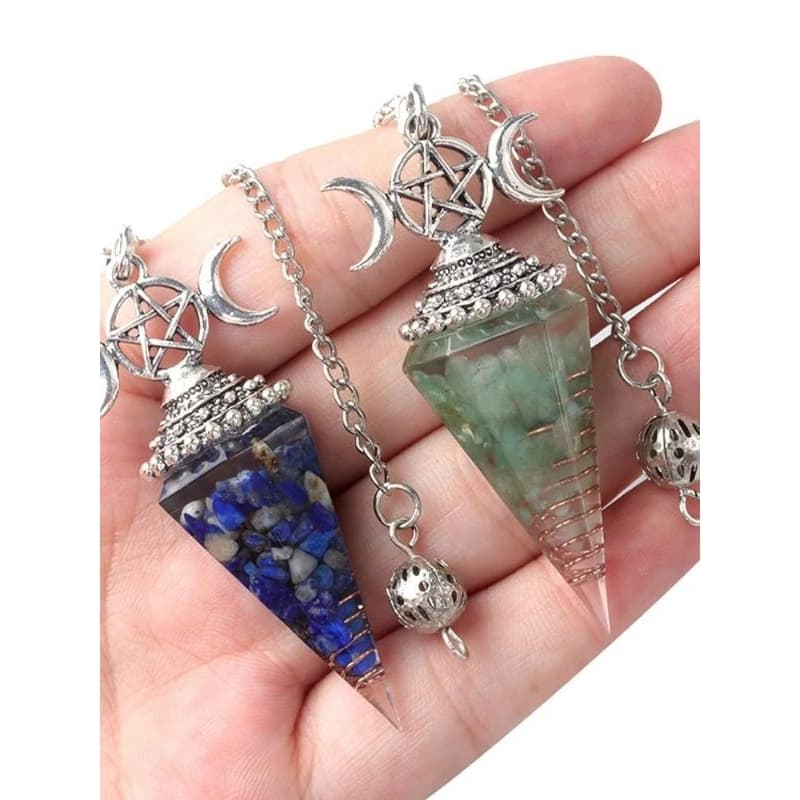 Pêndulo de Radiestesia Reiki  Meditação Triluna Wicca – Versátil e Energético