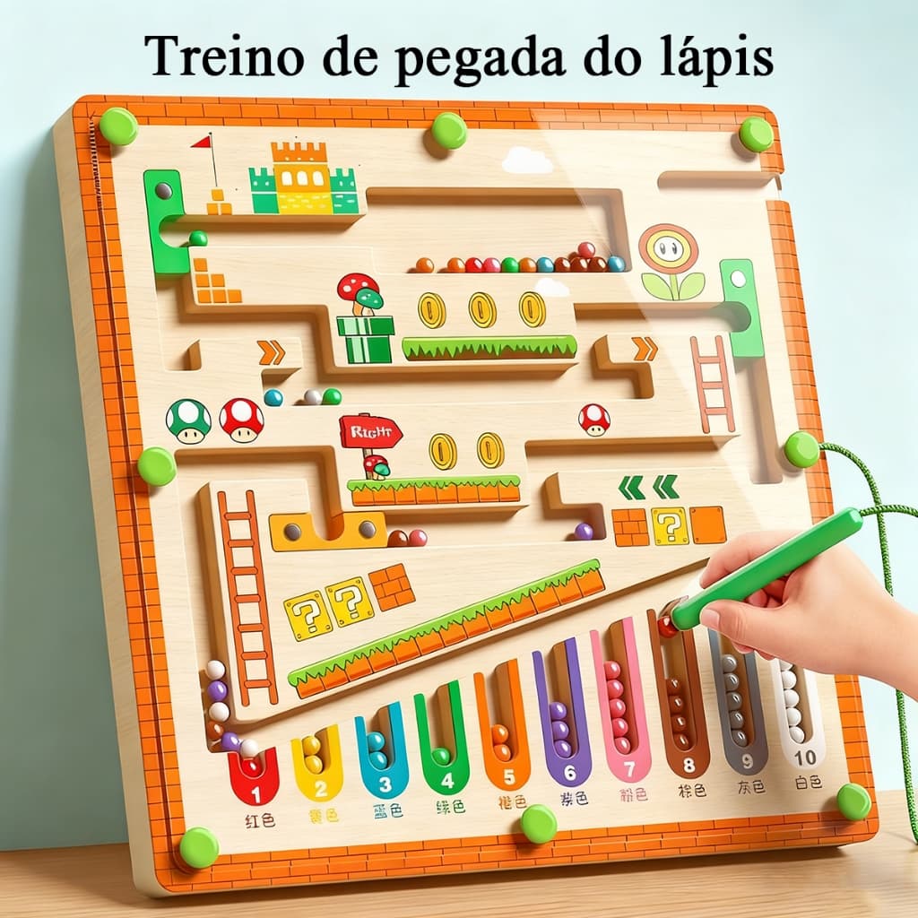 Brinquedos De Menino Quadro Magnético de Labirinto de Madeira para Atividades Educacionais e Habilidade Motora 3+ Anos