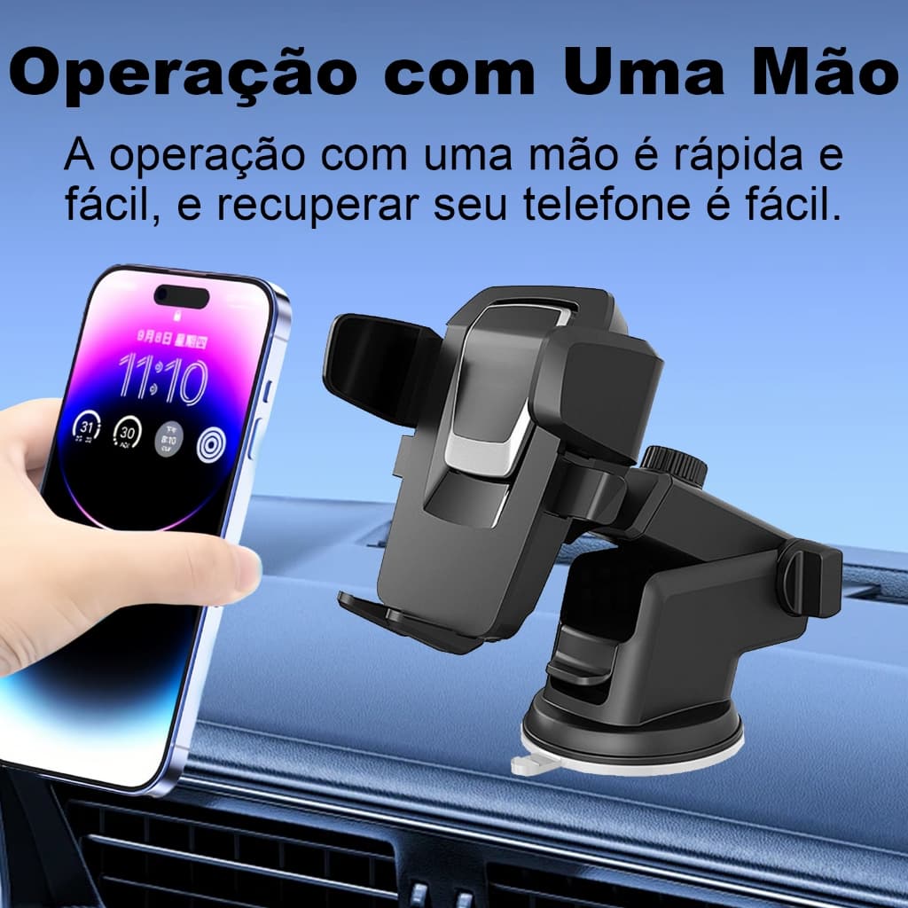 Suporte para telefone de carro, ajuste de ângulo de ventosa, estável e sem tremer, um bom auxiliar para navegação