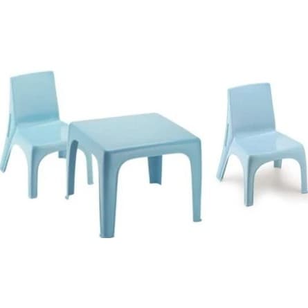 OFERTA Mesinha Infantil azul 46x38cm+2 Cadeiras Poltrona Infantil INJEPLASTEC