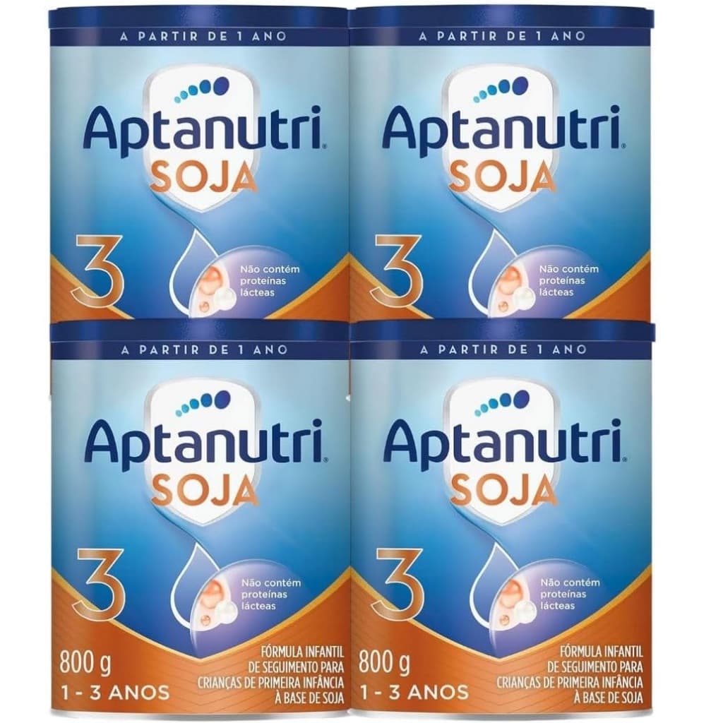 Kit 4 Latas Formula Infantil Aptanutri Soja 3 800g cada EQ.1