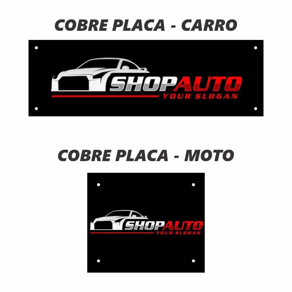 Placas COBRE TAMPA PLACA Garagem Carro ou Moto Personalizada Revendas Estética Automotivas