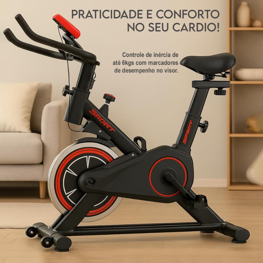 Bicicleta Ergométrica Bike Spinning Bike Treino em Casa Academia Exercícios Cardio e Emagrecimento