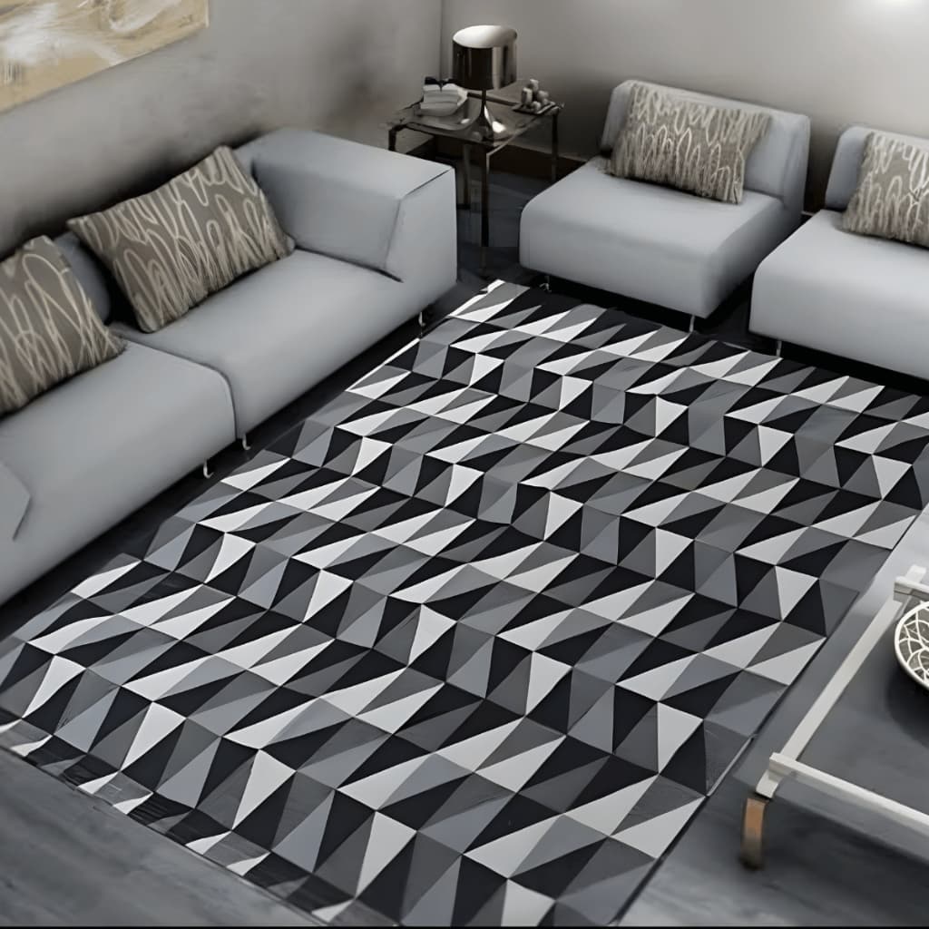 Tapete Jacquard Antiderrapante 1,50x1,40 M Para Sala Escritório Quarto Decorativo