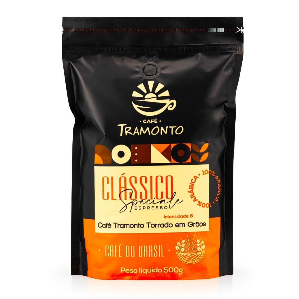Café Especial Tramonto Clássico em Grãos 500g 100% Arábica