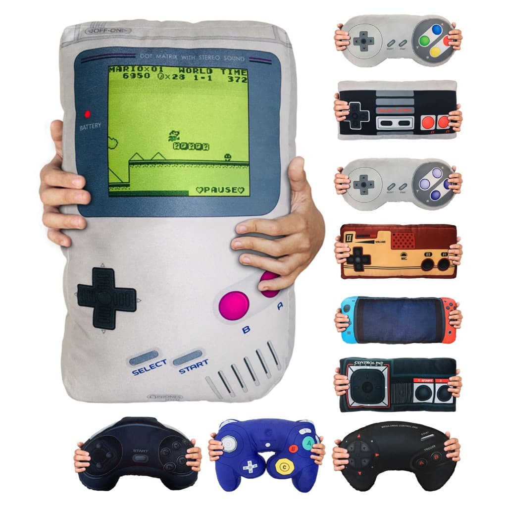 Almofada Gamer Retrô Controle de Video Game Joystick Gamepad - Almofada Nostalgica Anos 80 Anos 90
