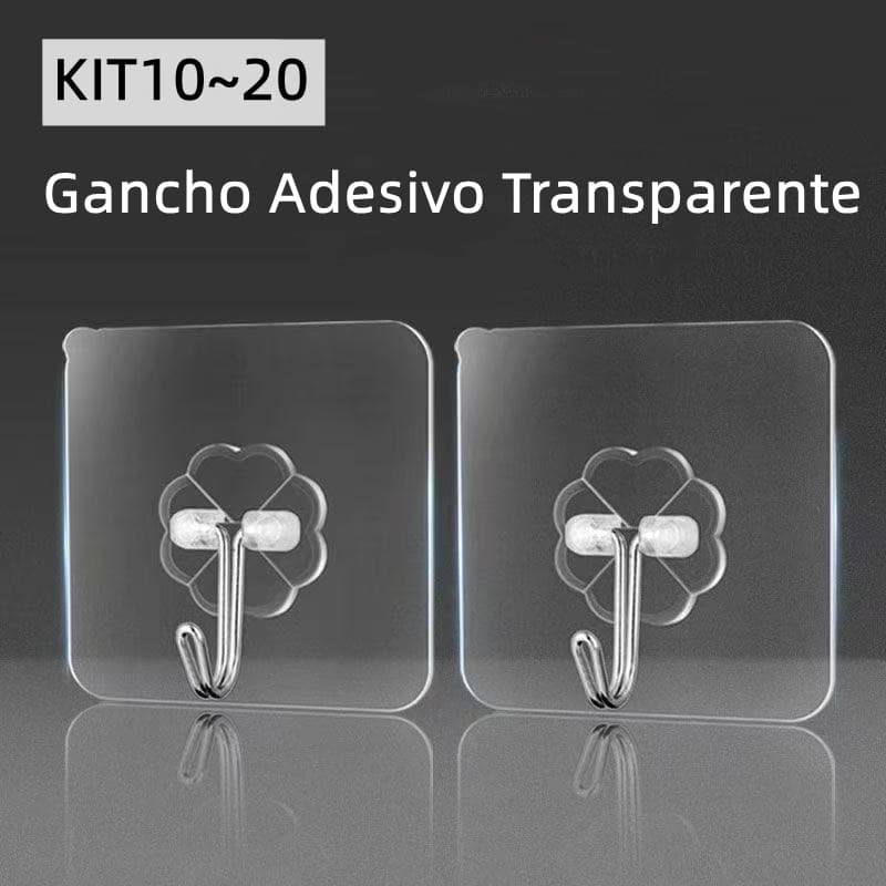 Ganchos Autoadesivos Adesivo Instalação Sem Pregos e Ajuste Fácil Cozinha Gancho Adesivo Parede Transparente