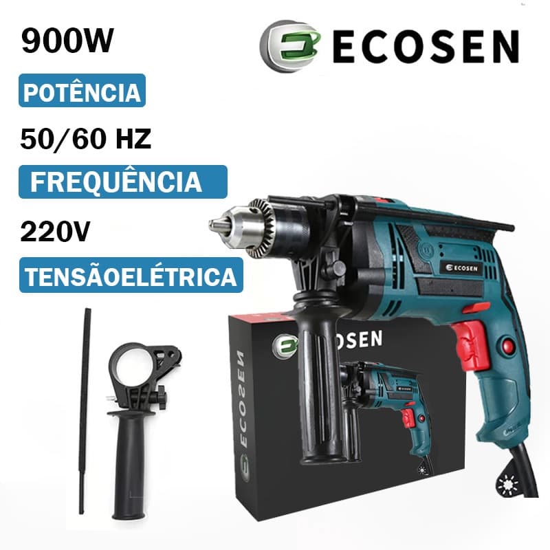Furadeira Auto Reverso de Impacto Parafusadeira Drill 3200R/MIN