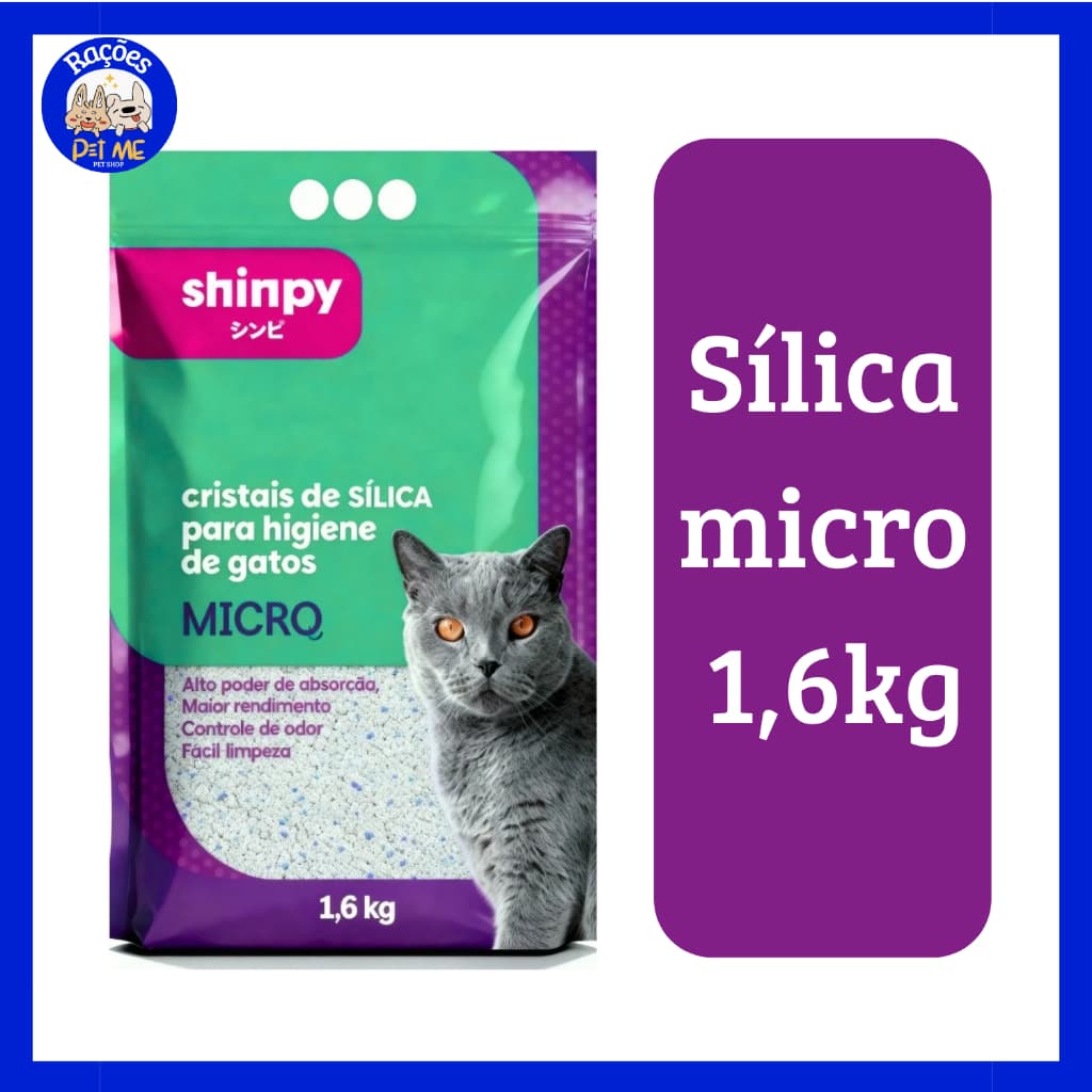 Areia Sanitária Shinpy Micro Sílica para Gatos 1,6kg