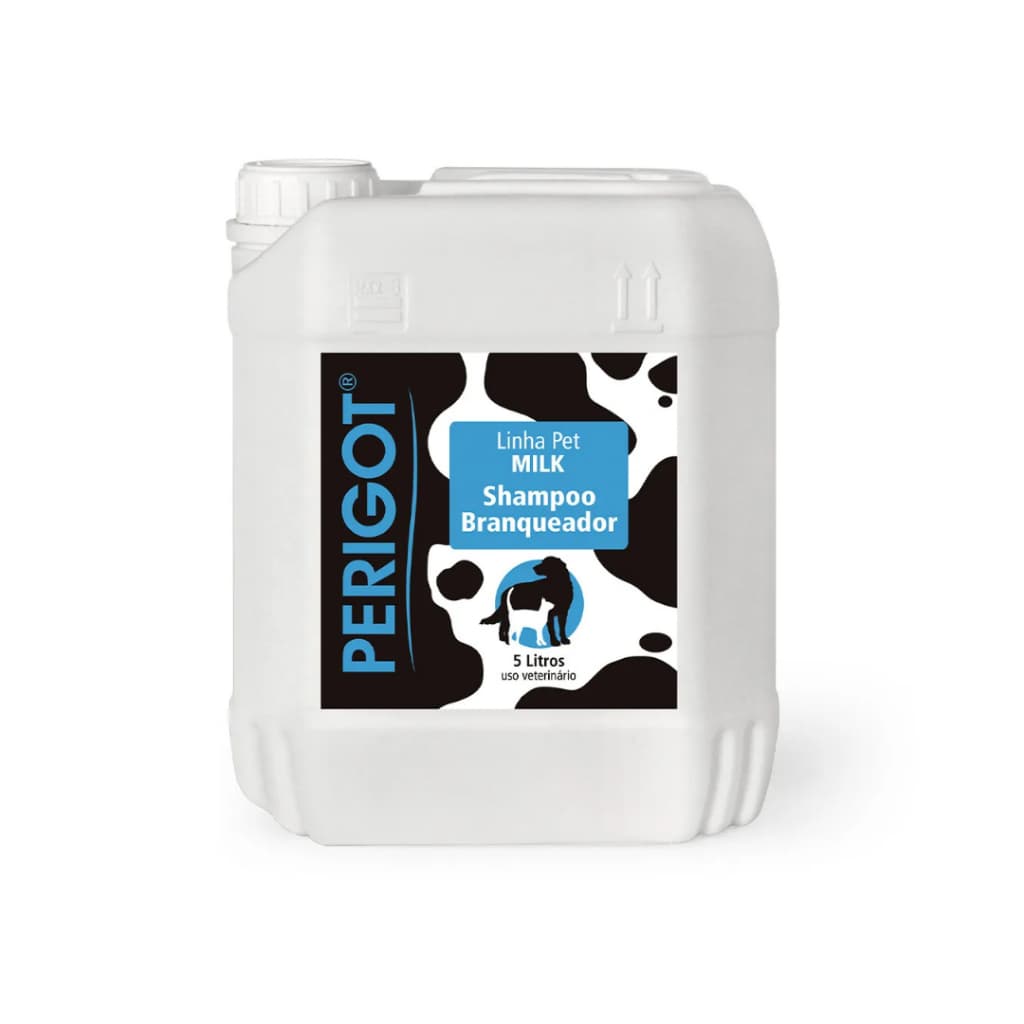 Shampoo Branqueador Milk Perigot 5L Para Cães e Gatos Banho e Tosa Petshop