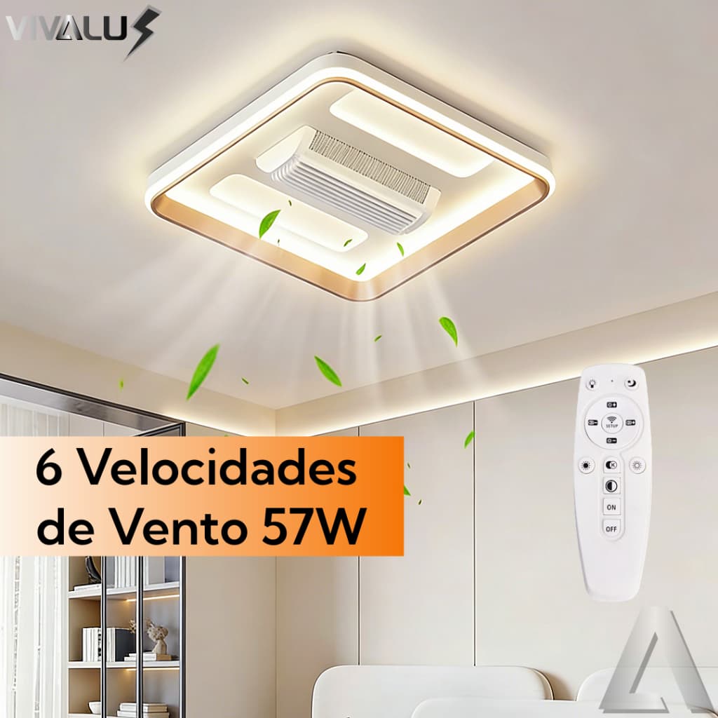 Luminária Ventilador De Teto Ar Com LED Moderno Plafon Led Dimerizável Para Sala Quarto Cozinha