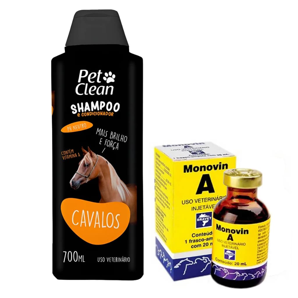 Vitamina Para Crescer Cabelo Monovin A Mais Shampoo Cavalo