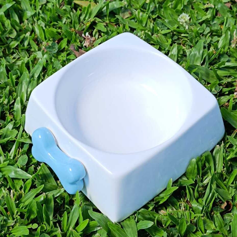 Comedouro Porcelana Cão 300ml - Azul