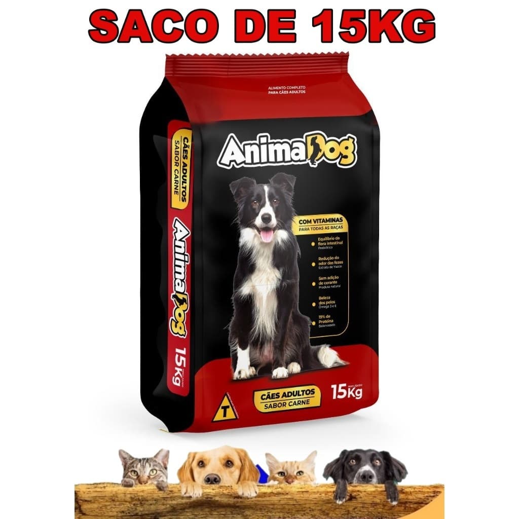 Ração 15KG Para Cachorro Super Premium, Premium Especial, Premium de Alta Qualidade Para Cão Adulto