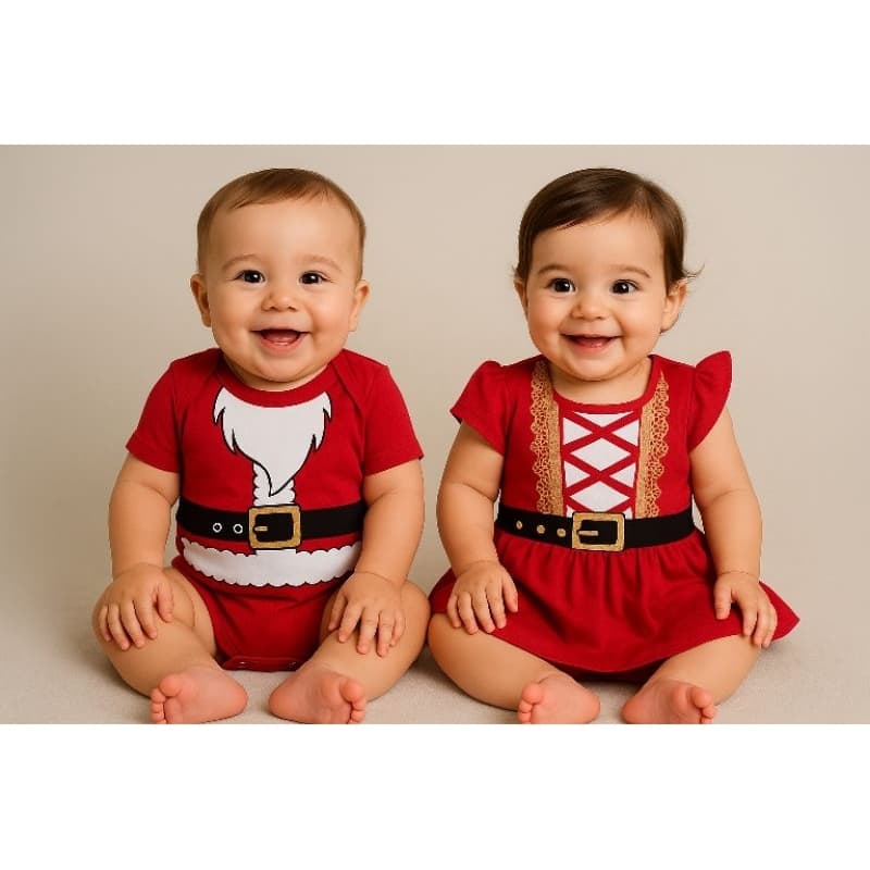 Roupa de Natal bebê menina menino noel
