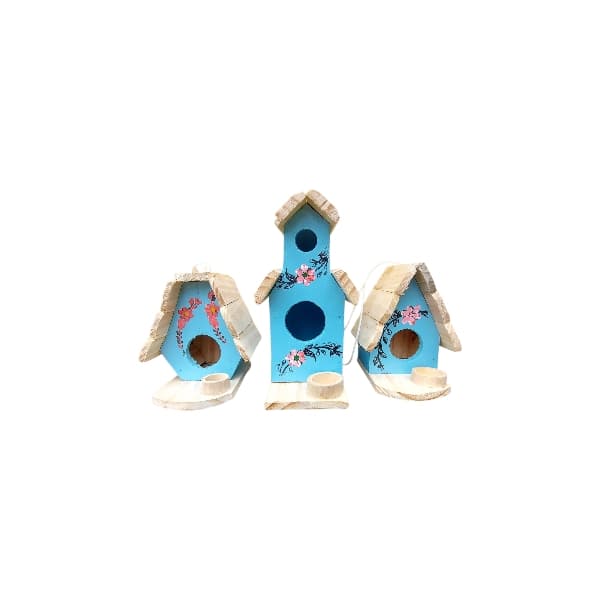 Mini Casinha Mini Casinha Dois Andares e Mini Chalé para Decorar Enfeite Casa Decoração