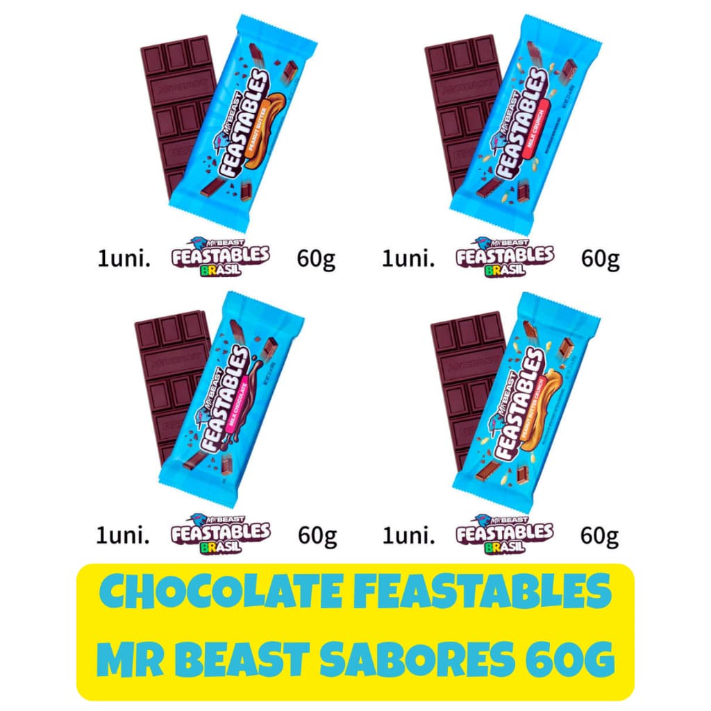 CHOCOLATE MR BEAST FEASTABLES 60G SABORES IMPORTADA