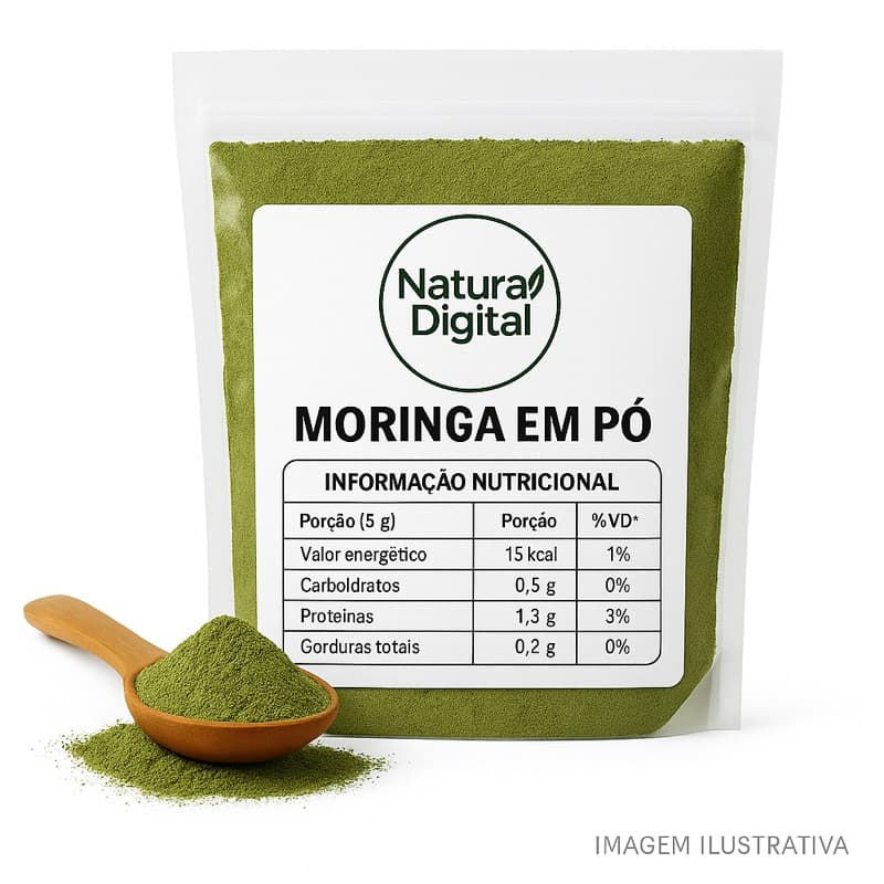 Moringa Pó Chá - 1 kg / 500 gramas / 250 gramas / 100 grama