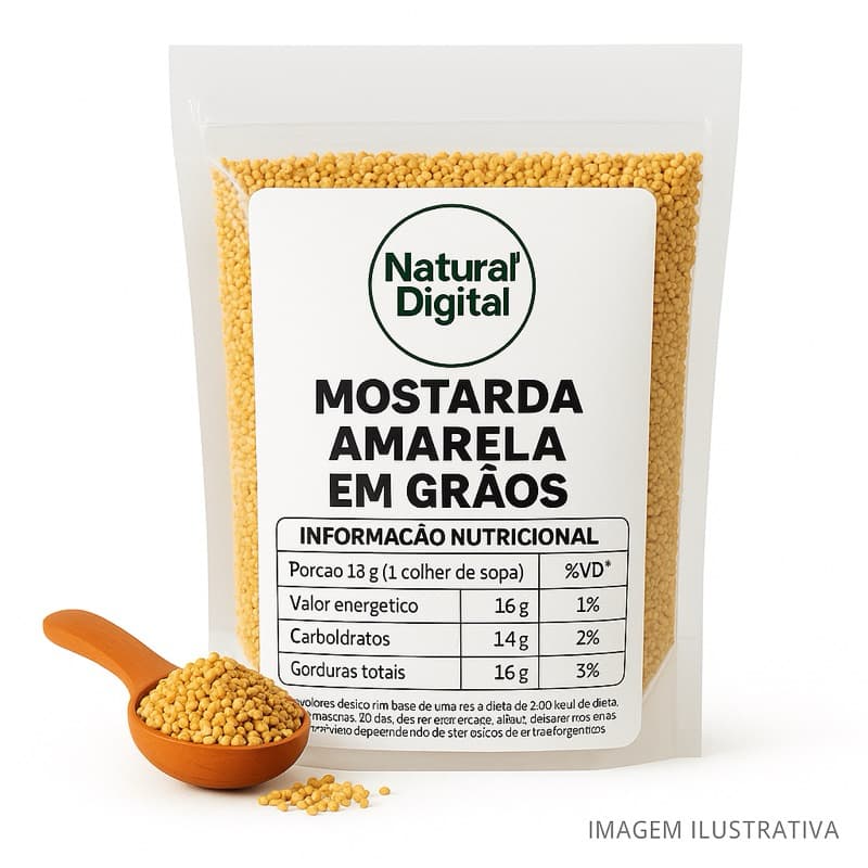 Mostarda Amarela Semente - 1 kg / 500 gramas / 250 gramas / 100 gramas