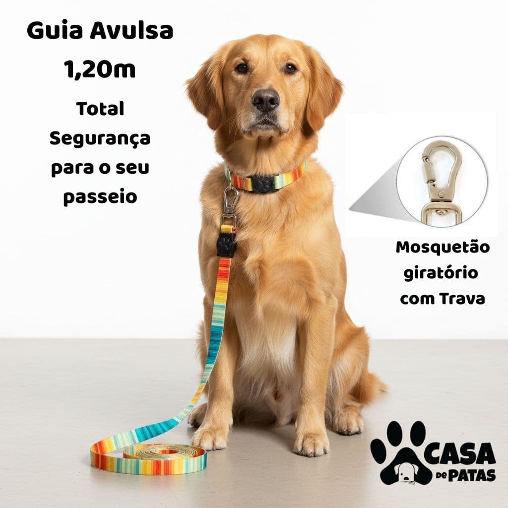 Guia avulsa para peitoral e coleira cachorro ou gatos vários tamanhos