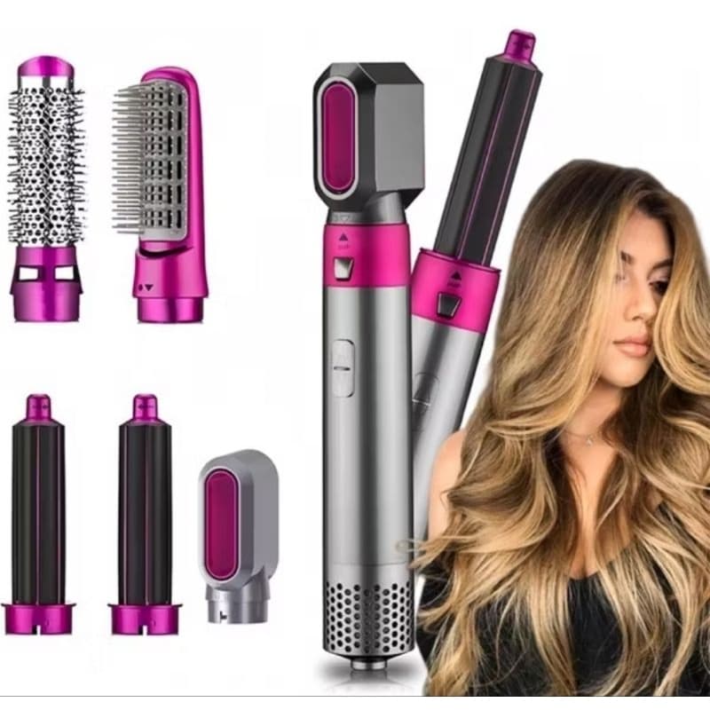 Escova Modeladora e Alisadora de Ar Quente 5 Em 1 Profissional 110V