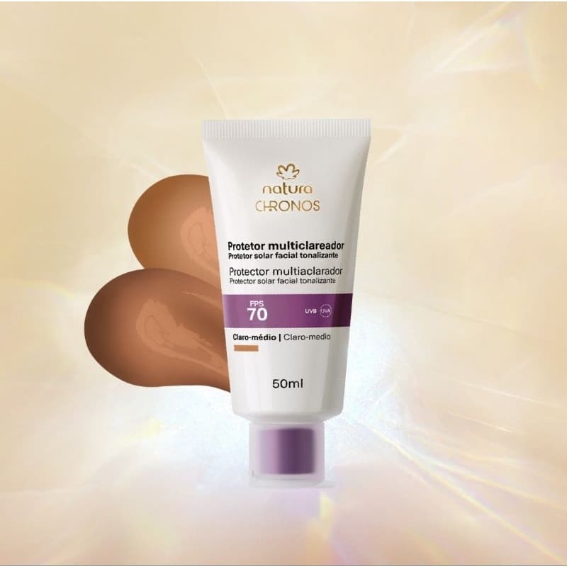 Protetor Solar Facial Clareador FPS70 Natura Chronos