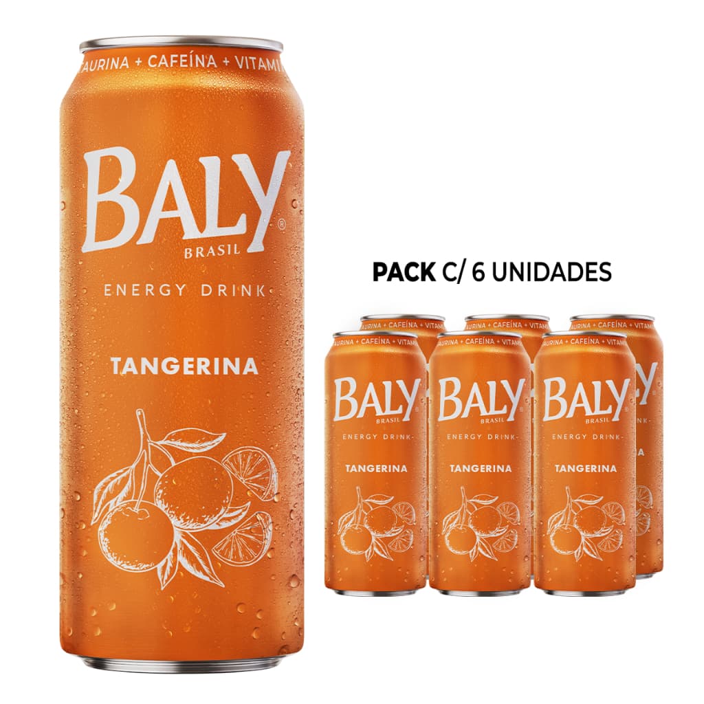 Pack Energético Baly Energy Drink Tangerina 473ml