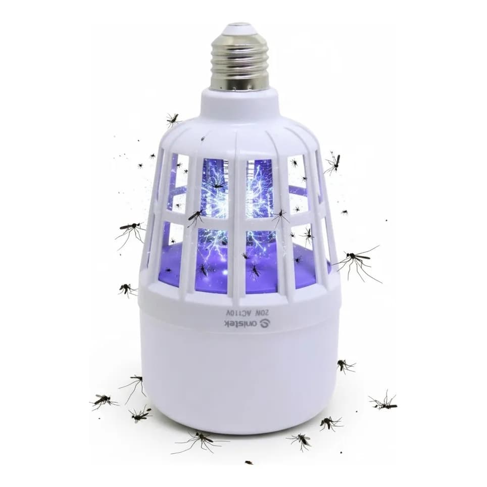 Lâmpada Luminária 20W Mata Mosquito Onistek ON-LU112 LED Armadilha Anti-Insetos Sem Veneno 110V 127V Cor Branca