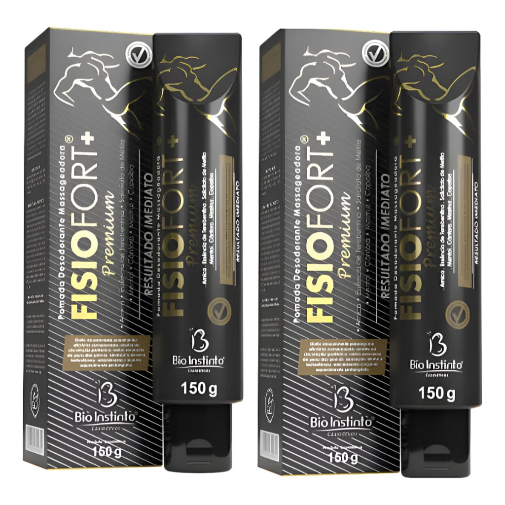 Kit 02 Pomadas FISIOFORT Premium pomada massageadora pomada para dores original promoção