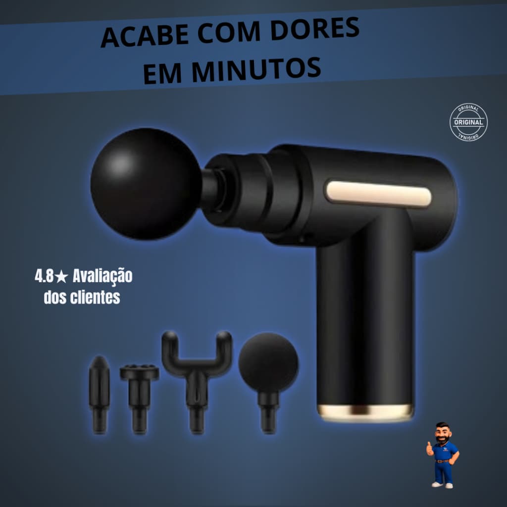 Massageador Portátil B-MAX BM-F924 Profissional Relaxamento e Alívio de Dores Musculares em Casa