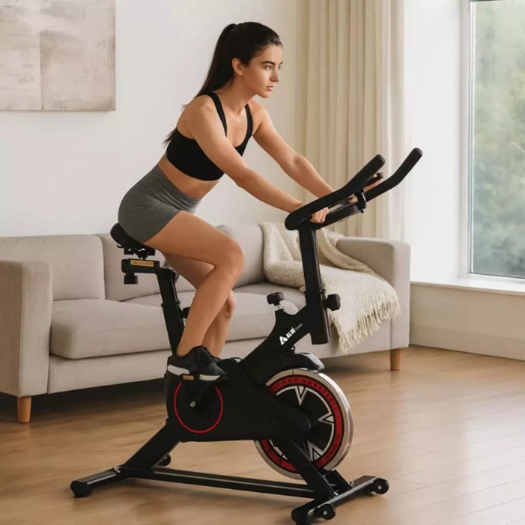 Bicicleta Bike Spinning Ergométrica Aluí Bal6 Roda De Inércia De 10kg Fitness Academia Treino Cárdio