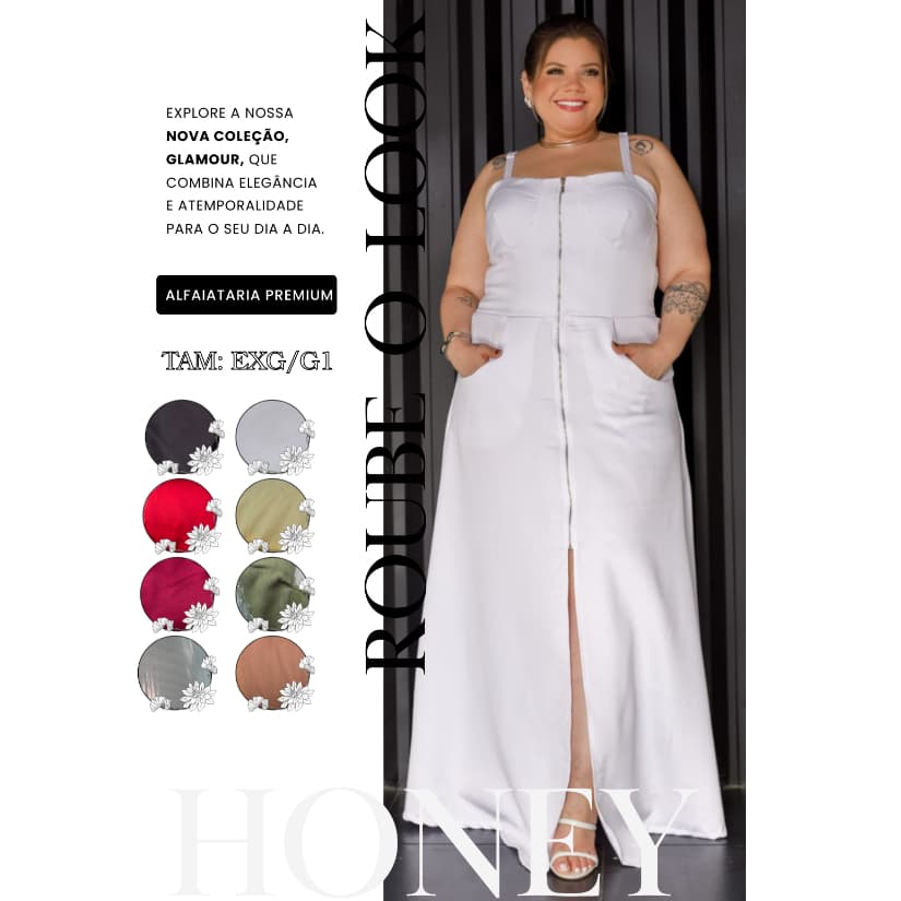 vestido plus size alfaiataria feminino elegante social 2025 EXG E G1 vermelho branco amarelo