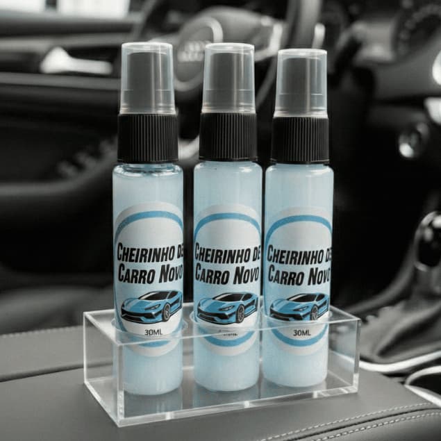 Kit 3 Unidades Cheirinho Carro novo Aromatizante importado para carro 30 ml Cheiro de Novo