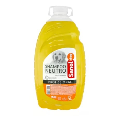 Shampoo Profissional Neutro 5L para Cães e Gatos - Sanol