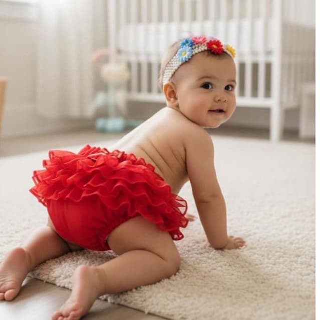 Bunda Rica/Calcinha Frufru baby/tapa fralda para sua bebê/supermodainfantil/bebê/fofura/criança