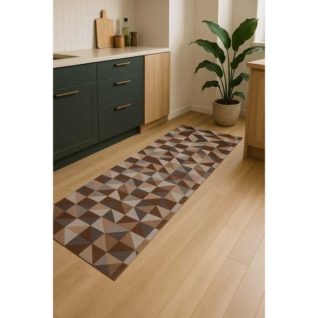 Tapete Passadeira Sala Quarto Cozinha Antiderrapante 0,70x2,00 Preto Cinza