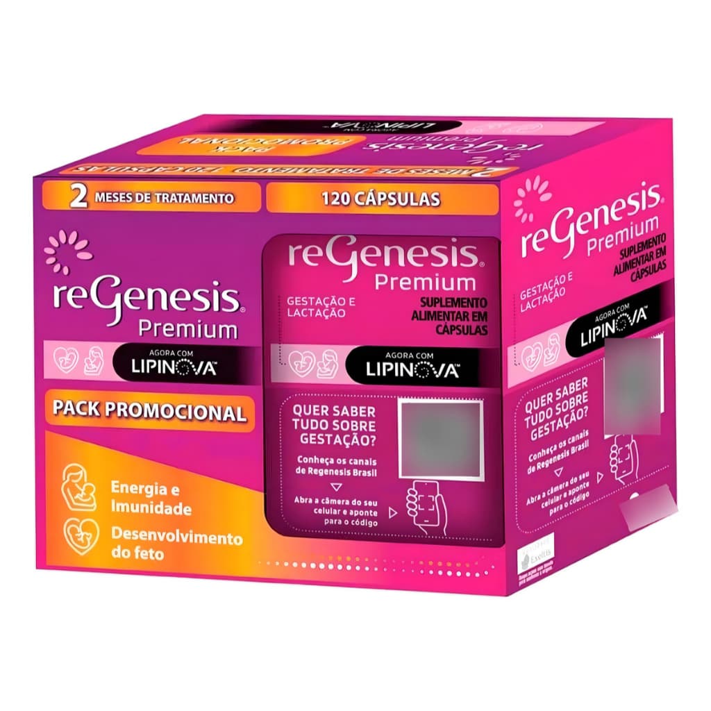 Regenesis Premium Lipinova120 Suplemento em Capsulas para Gestantes