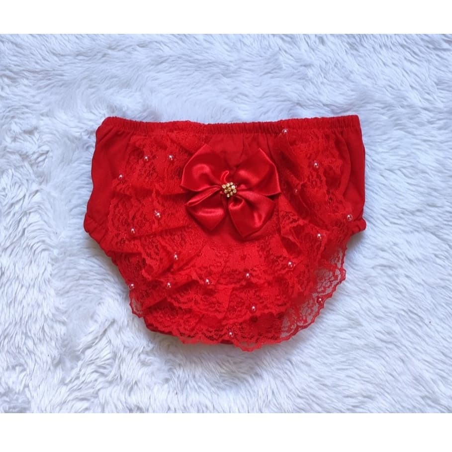 Calcinha Bebe Tapa Fralda Renda Laço 100% Algodão