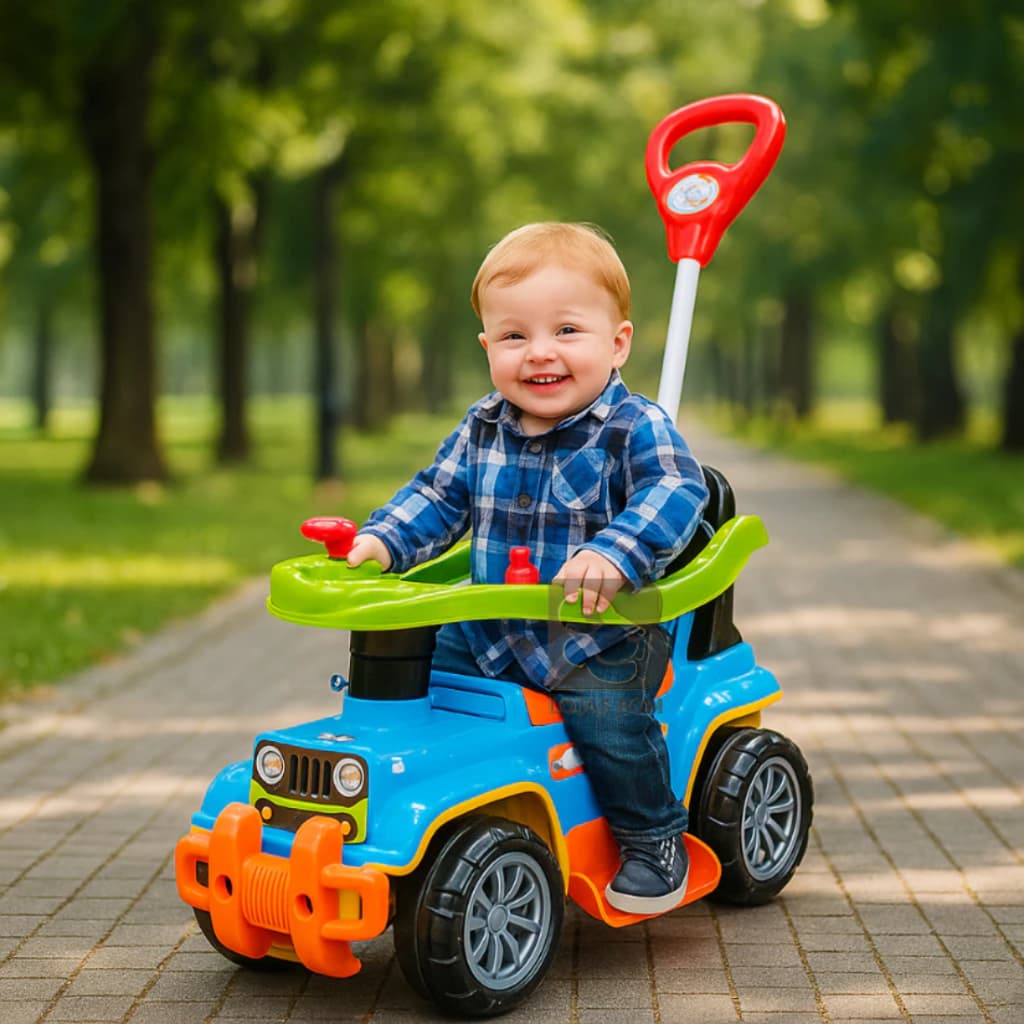 Carrinho Passeio Menina Menino Infantil Velotrol Empurrador Andador Bebe Jip Com Buzina e Som