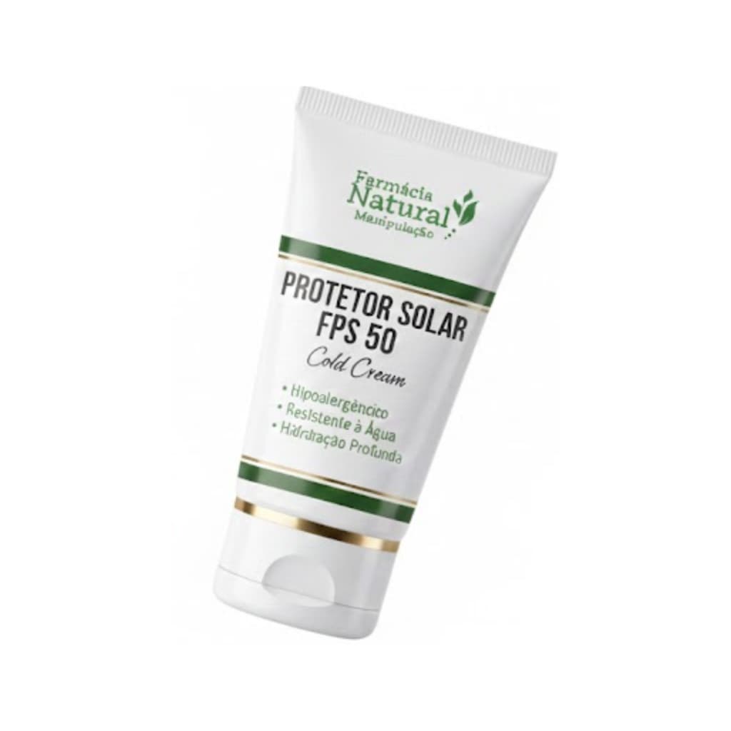 Protetor Solar FPS 50 Hipoalergênico Cold Cream Hidratante Resistente Água Pantenol Facial Corporal