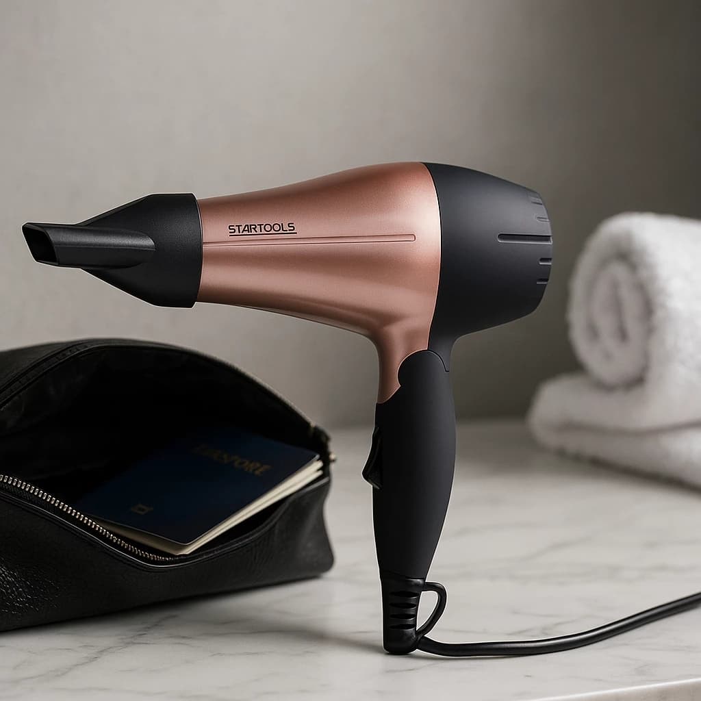 Secador Cabelo Profissional Portátil Jato Quente Frio Bivolt Levar Viagem Secagem Rápida 110V/220V