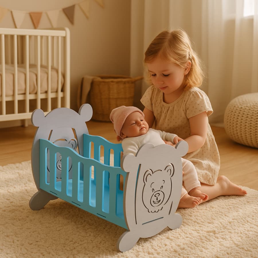 Berço De Boneca Bebê Reborn Brinquedo Infantil Bercinho
