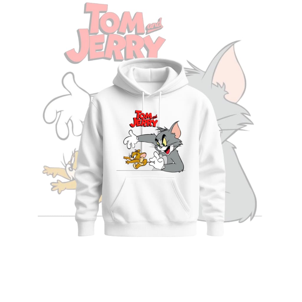 Conjunto Moletom Blusa de Frio Moleton e Calça Moletom Desenho Tom&Jerry Tom e Jerry Casal Moletons ou Short Bermuda