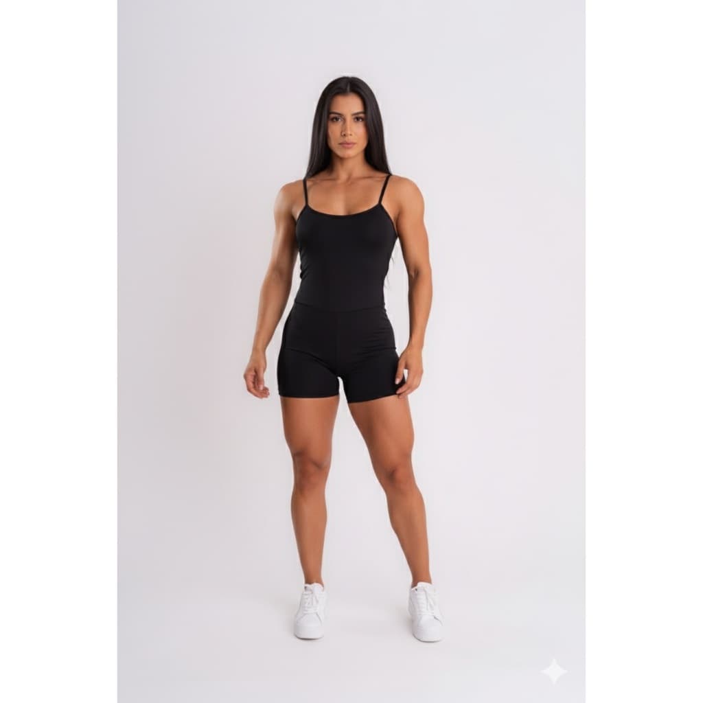 Macaquinho Fitness Academia Confortável Zero Transparecia Elástico Malha Premium